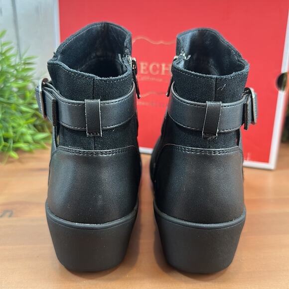 Skechers Frenchie Sleekish Wedge Boots with Buckle Detail Size 6.5 - Picture 6 of 11